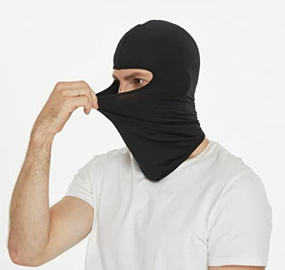 Balaclava Sun/uv face mask UPF 50+ ski mask Neck Gaiter face Scarf Outdoor Sports 3pack - color: Black+white+grey