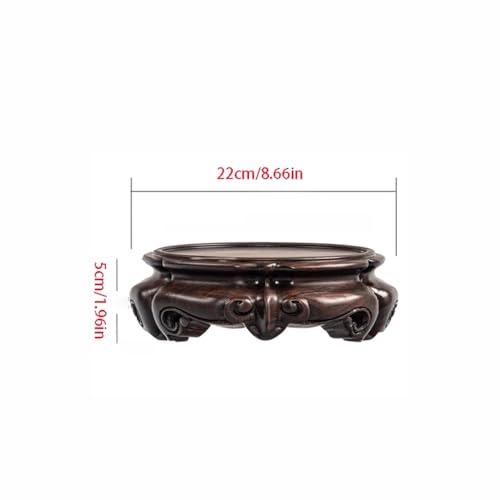 Bonsai Stand Solid Wood Solid Round Base Vase Buddha Statue Teapot Base Incense Burner Fish Tank Base Wooden Bracket Pad Wooden Pot Base