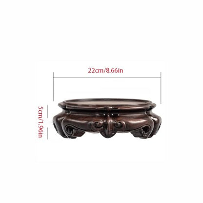 Bonsai Stand Solid Wood Solid Round Base Vase Buddha Statue Teapot Base Incense Burner Fish Tank Base Wooden Bracket Pad Wooden Pot Base