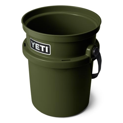 YETI Loadout 5-Gallon Bucket, Impact Resistant Fishing/Utility Bucket - color: Olive