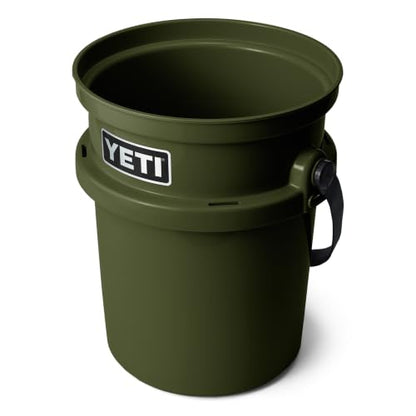 YETI Loadout 5-Gallon Bucket, Impact Resistant Fishing/Utility Bucket - color: Olive