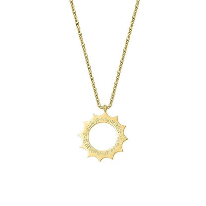 With Hardship Comes Ease | Women Calligraphy Necklace Arabic Calligraphy Necklace Stainless steel 18K Gold Plated Pendant Gift - color: Rose gold, size: 20 inch