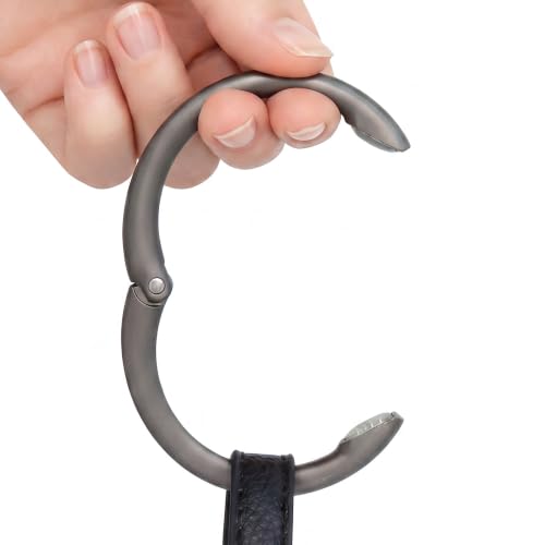 Clipa Bag Hangers The Ring that Opens into a Hook, Closes Automatically | Holds 33 lbs, Needs only 1/2" to Hang a Bag, Easy to Use with One Hand, in 9 available styles, 3 yr Warranty - color: Matte Hematite