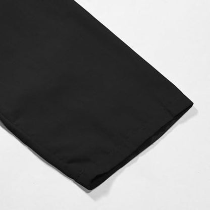 Men Islamic Caftan Thobe Big and Tall Breathable Prayer Clothes Saudi Arabic for Eid Home Casual Wear - color: Black, size: Large