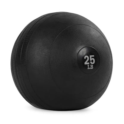 Titan Fitness Rubber Slam Ball, Dead Weight Ball Absorbs Impact, Minimal Bounce, Textured Surface for Strength and Conditioning, Cardio Workouts, Full Body Workout - style: 25 LB
