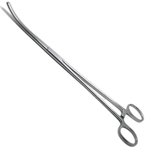 Pean Hemostat Forceps 12" Curved Forceps Tweezers, Fishing Forceps Locking Long Forceps Stainless Steel Clamps, Surgical Clamps Hemostats for Nurses, Fishing Curved Hemostats - color: Silver Curved, size: 12"
