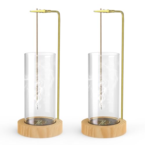 2 Pack Incense Holder, Incense Burner, Insence-Stick Holder Mess-Free Incense Burner Holder, Ideal for Meditation, Yoga, Relaxation, and Home Decor - Anti-Ash Flying (Round Wood Color) - color: Wood Color