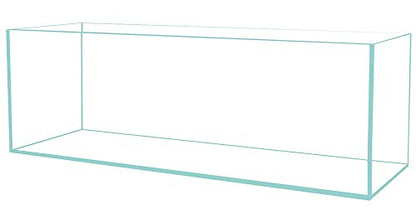 Low Iron Ultra Clear Crystal Bookshelf Aquarium with Foam Leveling Mat – Rimless Aquariums with 45-Degree Beveled Edge, Peninsula Style – for Fish and Corals – 22 Gallon Capacity