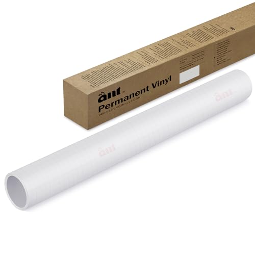 Ant 24inch x 15ft Frosted Matte Etched Adhesive Vinyl All-Weather Fade Proof, Indoor Outdoor Use Bathroom Door Window Covering Decorative Frosting Stickers (24inch x 15ft, Ivory White) - color: White, size: 24inch x 15ft