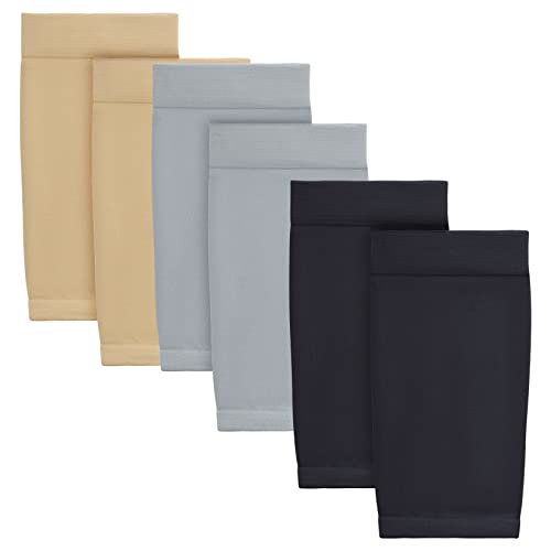 HOVEOX 3 Pairs Tattoo Cover Up Sleeves Tattoo Arm Sleeve Cover for Woman - color: Black, Grey, Nude