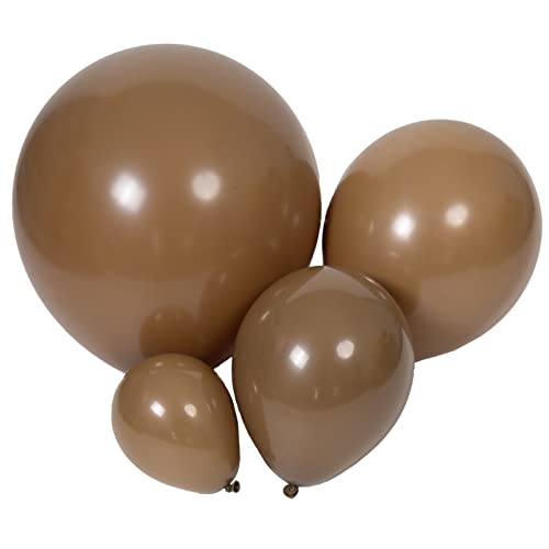 Latex Balloons, 100-Pack Different Sizes 18 12 10 5 Inch Party Balloon Garland Kit (Coffee) - color: Coffee