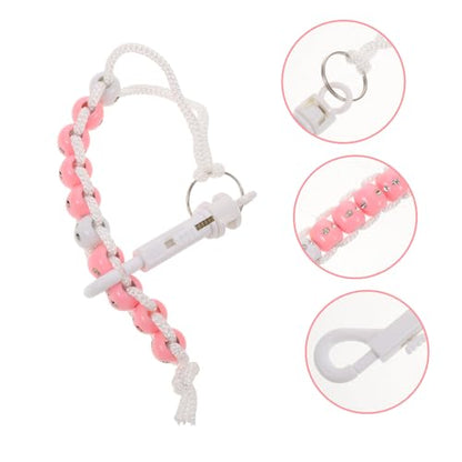 Golf Shot Counter Bracelet for Women, Rhinestone Beaded Manual Score Keeper, Portable Pink Golf Stroke Counter for Course Competition and Training