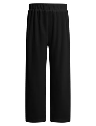 IBTOM CASTLE Muslim Baby Boys Clothes Toddler Kids Abaya Kaftan Islamic Robe Pants Head Scarf Ramadan Eid Prayer Outfit - color: Black, size: 4-5T