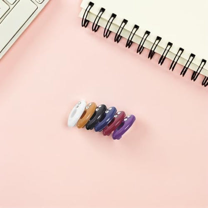12pcs Plastic Hijab Pins with Rhinestone Brooches, Safety Scarf Clips and Sweater Clasps for Women, Multi-color Plastic Cover Scarf Holder Pins Suitable for Headscarves, Cardigans,