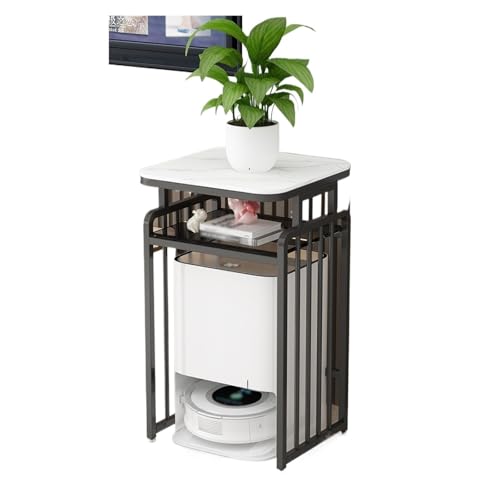 Living Room Sweeper Robot Shelf Organizer Drinking Fountain Shelf Fish Tank Cabinet Coffee Table Shelf Multifunctional(Black,60x40x85cm) - color: Black, size: 60x40x85cm
