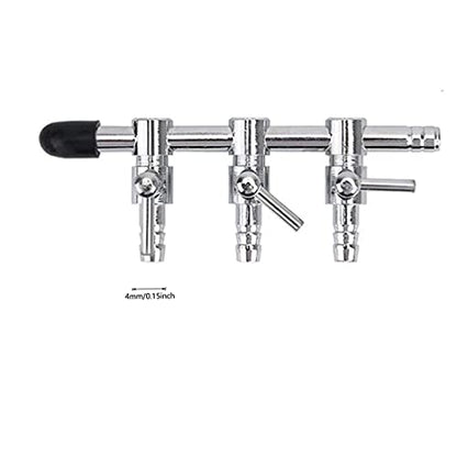 Aquarium Air Valve 3 Way Inline Manifold Air Flow Pump Tubing Splitter Lever Control Valve 3-Pack