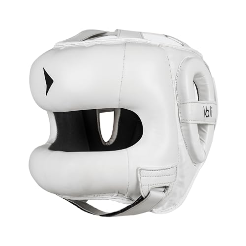 Vali Nista Face Saver Nose Bar Headgear for Boxing & MMA Training - color: White, size: Large-X-Large