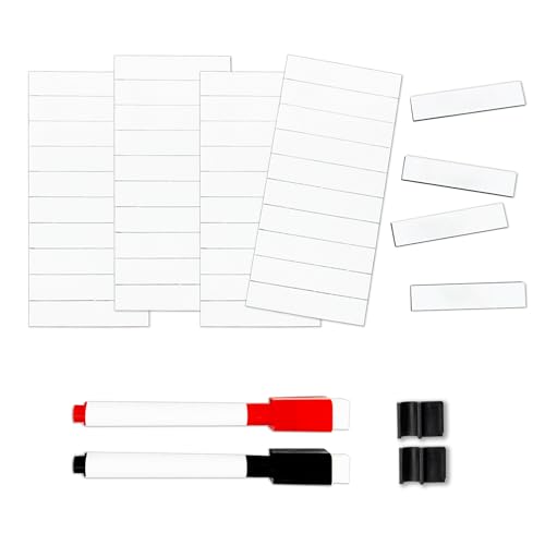 Baseball Lineup Magnets, 40Pcs 0.45 x 1.95 Inch Strong Magnetism Magnetic Baseball Lineup Board Reusable Magnets for Baseball Lineup Board Free Movement Softball Magnetic Lineup Board for Dugout