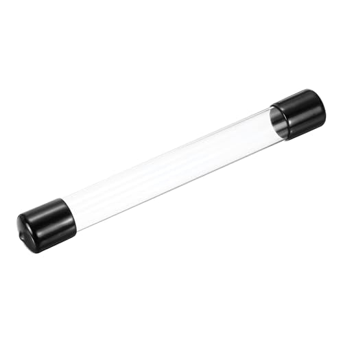 MECCANIXITY Clear Storage Tube 20x22mm Small Plastic Round Tubing with Caps Rigid Bottle Container 200mm/8 Inch for Item Stored - size: 20x22x200mm