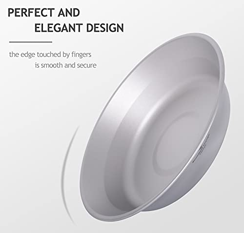 Boundless Voyage Ultralight Titanium Bowl Pan Plate Dish with Carry Bag Outdoor Camping Portable Tableware Cookware (Ti1112T (Shallow Bowl)) - color: Ti1112T (Shallow Bowl)