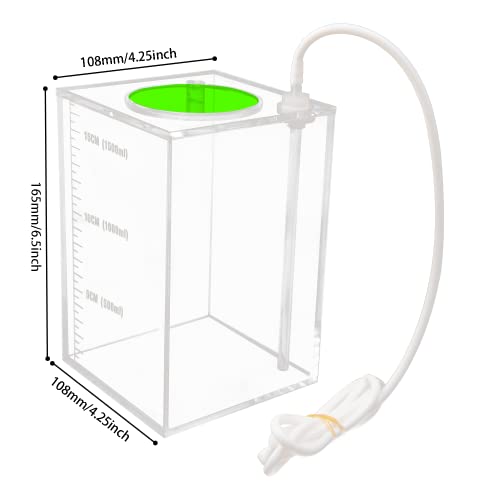 Aquarium Choice Acryli Made Liquid Storage Bucket Dosing Pump Reservoir Container (4.25 * 4.25 * 6.5 Inch;1500ml/1.5L（Green Version) - size: 4.25*4.25*6.5 Inch;1500ml/1.5L（Green)