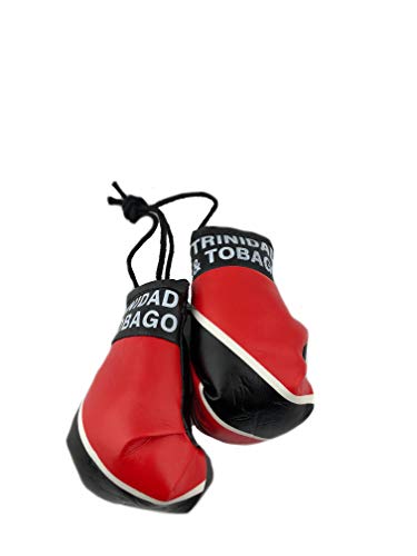 Hanging Car Mirror Mini Boxing Gloves (Trinidad and Tobago) - color: Trinidad and Tobago