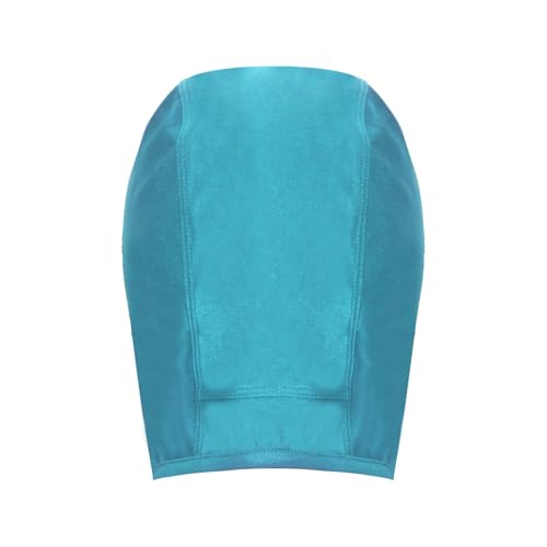 YiZYiF Wrestling Hair Cap Cover Universal Fit for Any Headgear with Chin and Open Ears Long Hair Slicker for Grappling - color: Light Blue