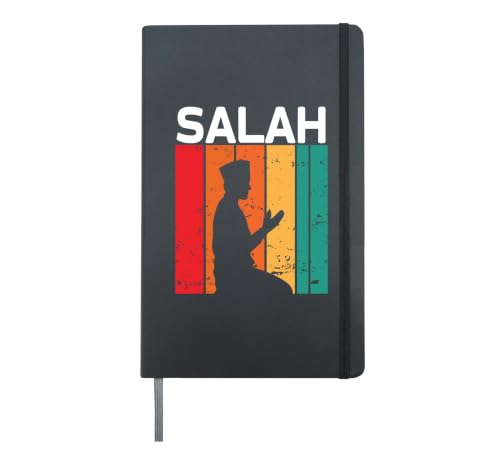 Salah Islamic Prayer Good Muslim Teen Boy Kids Men Women Tee Hardcover Journal, Black