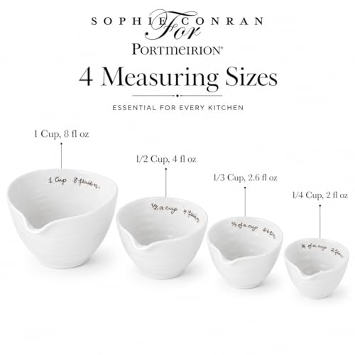 Portmeirion Sophie Conran White Measuring Cups,Set of 4 - color: White