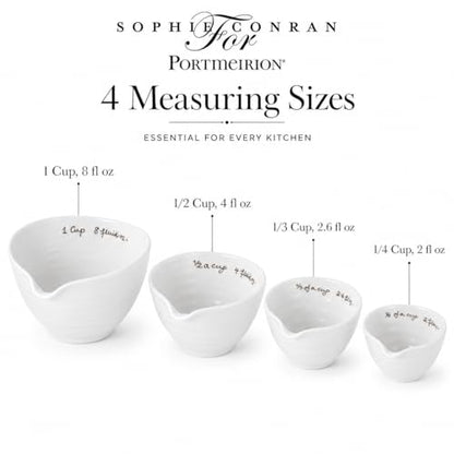 Portmeirion Sophie Conran White Measuring Cups,Set of 4 - color: White
