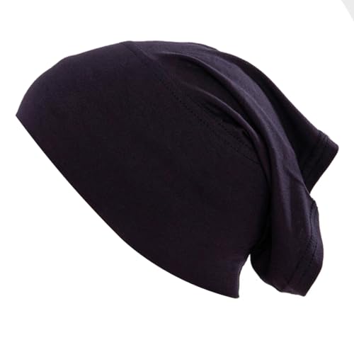 Under Scarf Light Soft Hijab Cap Undercap Headwrap Scarf Stretch Tube Neck Cover - color: Dark Navy