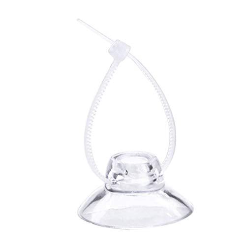 8 Pieces Aquarium Suction Cup Clips with Zip Cable Ties - Suction Cup Hooks Fit for Binding Shrimp Nest Dodging Nest Fish Tank Accessories
