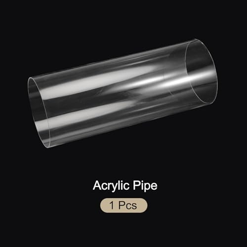 18" Clear Plastic Rigid Pipe 175mm ID x 180mm OD (7" ID x 7.1" OD) Acrylic Round Tubing, [for Plumbing, Hydraulics, Pneumatics, Aquarium] - size: 7" x 7.1"