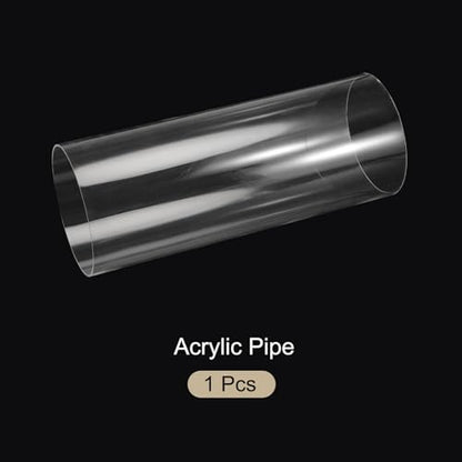 18" Clear Plastic Rigid Pipe 175mm ID x 180mm OD (7" ID x 7.1" OD) Acrylic Round Tubing, [for Plumbing, Hydraulics, Pneumatics, Aquarium] - size: 7" x 7.1"