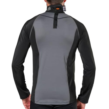 Shock Doctor Compression Shirt with Neckguard for Hockey. Long Sleeves with Integrated Neck Guard. for Adult Men - size: X-Large