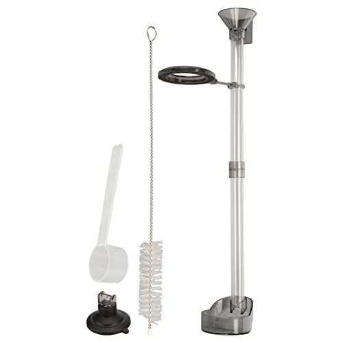 Fish Shrimp Feeder Tube and Plate Set, Feeding Tube Brush,Fish Feeding Dish Multifunctional Plastic Shrimp Feeder with Bowl for Aquarium