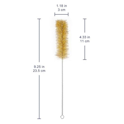 Test Tube Brushes, 10 Pack Bristle Test Tube Bottle Wash Cleaning Brushes with Radial Tufted End Suitable for Laboratory Use, Size M - size: Medium