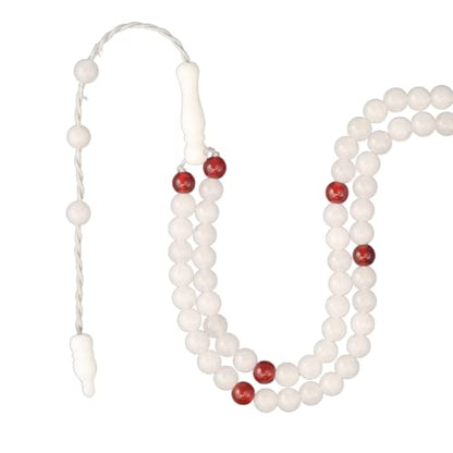 Tasbih Premium Muslim Prayer Beads Made with Natural Stone Beads for Daily Misbaha and Meditation (4mm (99 Beads), Jade, Milky) - color: Jade, Milky, size: 4mm (99 Beads)