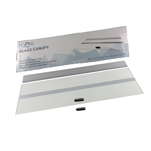 H2Pro Glass Canopy Aquarium Lid for Fresh & Saltwater Fish Tanks (24GT for Aqueon & Marineland 15 & 20 Tall Aquariums) - color: 24GT for Aqueon & Marineland 15 & 20 Tall