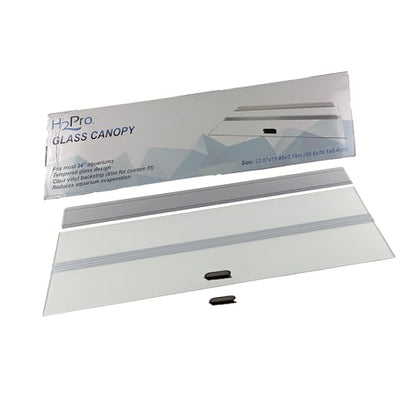 H2Pro Glass Canopy Aquarium Lid for Fresh & Saltwater Fish Tanks (24GT for Aqueon & Marineland 15 & 20 Tall Aquariums) - color: 24GT for Aqueon & Marineland 15 & 20 Tall