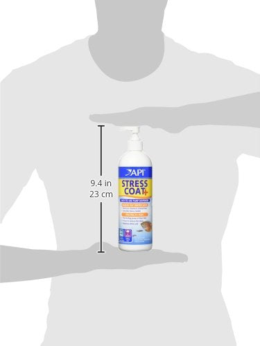 API STRESS COAT Aquarium Water Conditioner 16-Ounce Bottle - size: 16 fl oz, style: Aquarium Treatment with Pump
