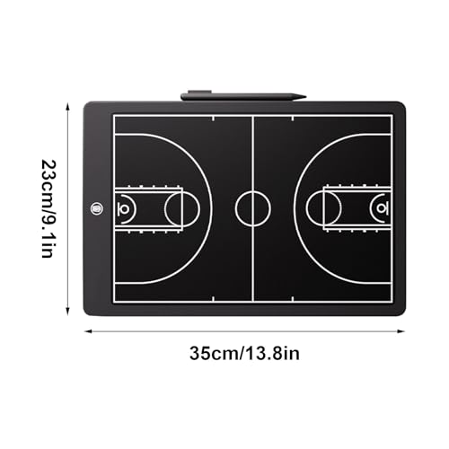 LCD Basketball Coaching Board, Electronic Basketball Tactical Board for Training Teaching Competition Command(16 inches) - size: 16 inches