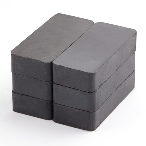 6PCS Rectangular Magnets，Ceramic Industrial Magnets Hobby Craft Magnets-Magnet Disc for Refrigerator Button DIY Cup Magnet Craft Hobbies, Science Projects & School Crafts