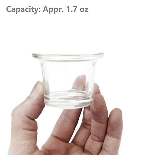 Reptile Glass Feeding Dish Food Water Bowl Feeder Bowl Cup Basin Fit for Small Pets Reptile Lizard Spider Scorpion, 3 Kinds of Capacity, 0.5 Oz,1.4 Oz, 1.7 Oz
