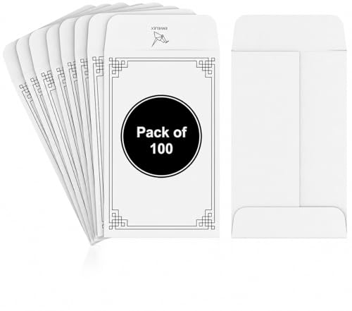 100 Pack #1 White Small Coin Envelopes, 2¼"x3½" Paper - color: White, size: Pack - 100, style: Coin Envelope