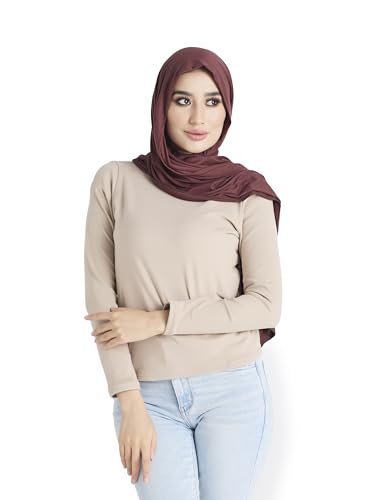 Premium Jersey Hijab Scarf for Women - Muslim Head Scarf - color: Expresso