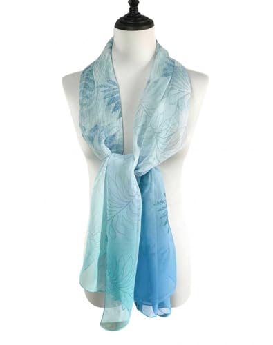 Acotavie Scarfs for Women Lightweight Fashion Scarves Print Floral Pattern Scarf Shawl Wraps - color: B02