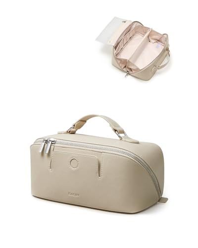 EACHY Travel Makeup Bag for Women, Provence Cosmetic Bag, Beige, Medium - color: G - Beige, size: Medium