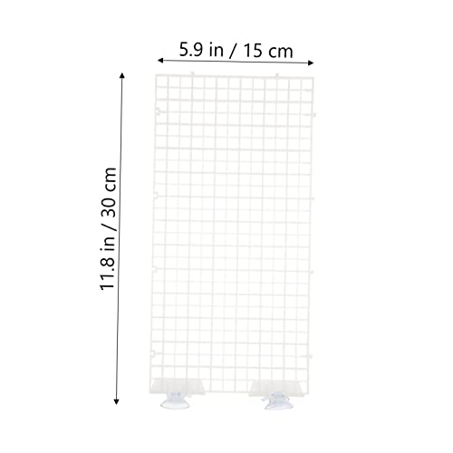 Garneck Egg Crate Panel Fish Tank Separator Suction Cup Spliced Lattice Plate Aquarium Supplies Divider Random Color