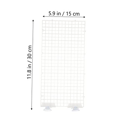 Garneck Egg Crate Panel Fish Tank Separator Suction Cup Spliced Lattice Plate Aquarium Supplies Divider Random Color